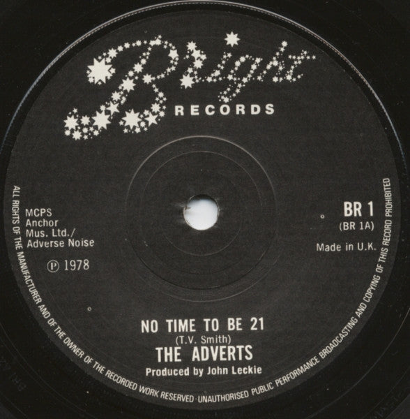 The Adverts ~ No Time To Be 21 (Vinyl) - Djungel & Jazz