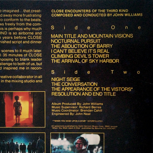 John Williams  ~ Close Encounters Of The Third Kind (Original Motion Picture Soundtrack) (Vinyl) - Djungel & Jazz