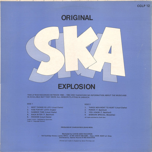 Various : Original Ska Explosion Vol. 1 (LP, Comp)