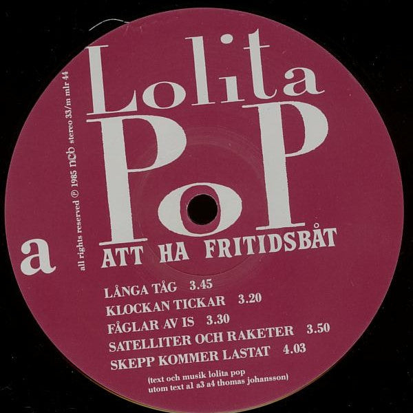 Lolita Pop ~ Att Ha Fritidsbåt (Vinyl) - Djungel & Jazz