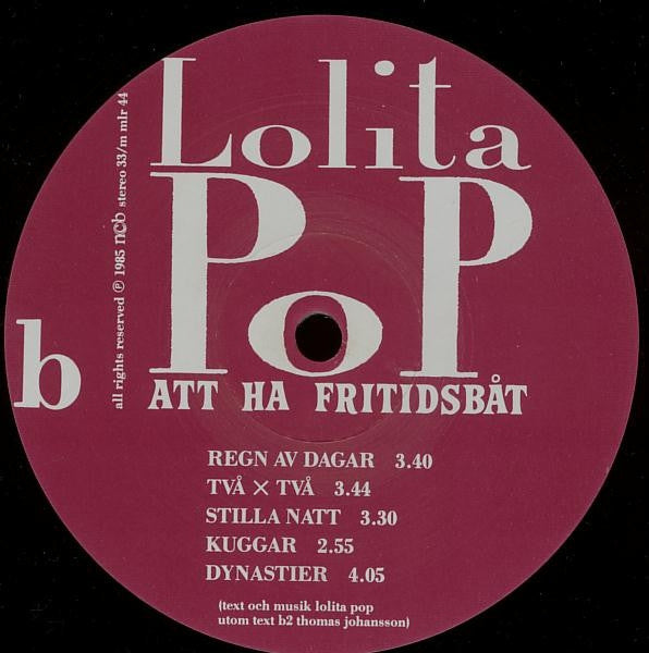 Lolita Pop ~ Att Ha Fritidsbåt (Vinyl) - Djungel & Jazz