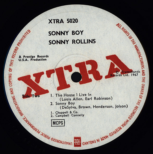 Sonny Rollins ~ Sonny Boy (Vinyl) - Djungel & Jazz
