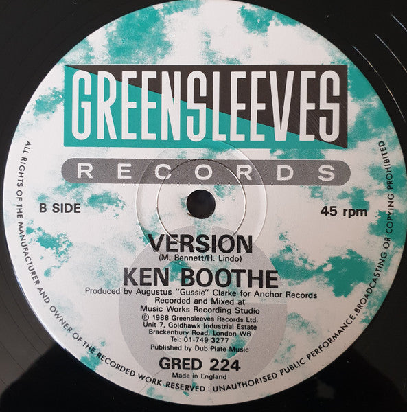Ken Boothe : A Man Is A Man (12")