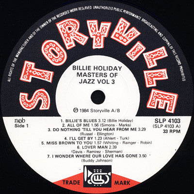 Billie Holiday ~ Master Of Jazz (Vinyl) - Djungel & Jazz