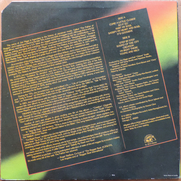 Joe Higgs : Triumph! (LP, Album)