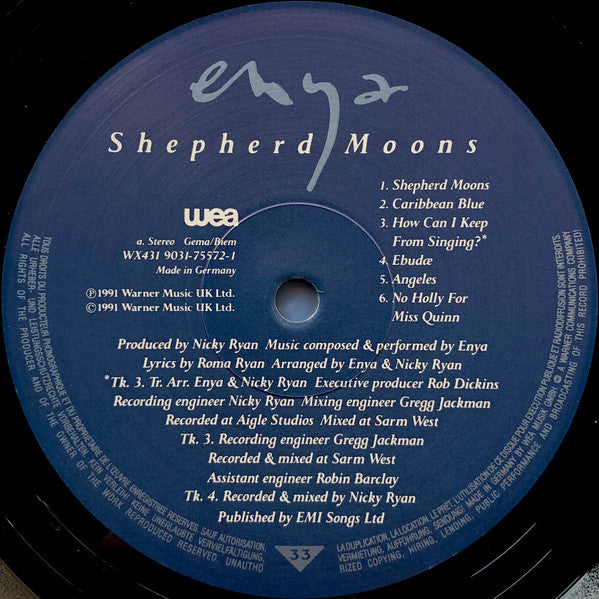 Enya ~ Shepherd Moons (Vinyl) - Djungel & Jazz