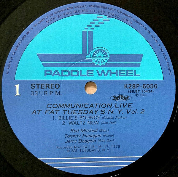 Communication ~ Live At Fat Tuesday's New York Vol.2 (Vinyl) - Djungel & Jazz