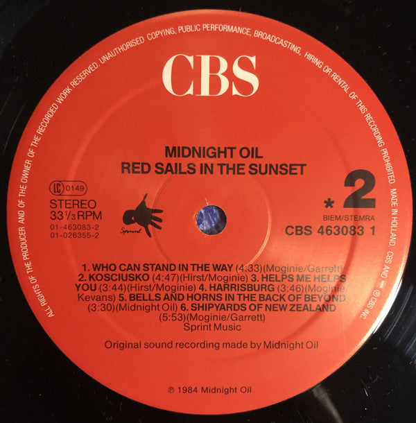 Midnight Oil ~ Red Sails In The Sunset (Vinyl) - Djungel & Jazz