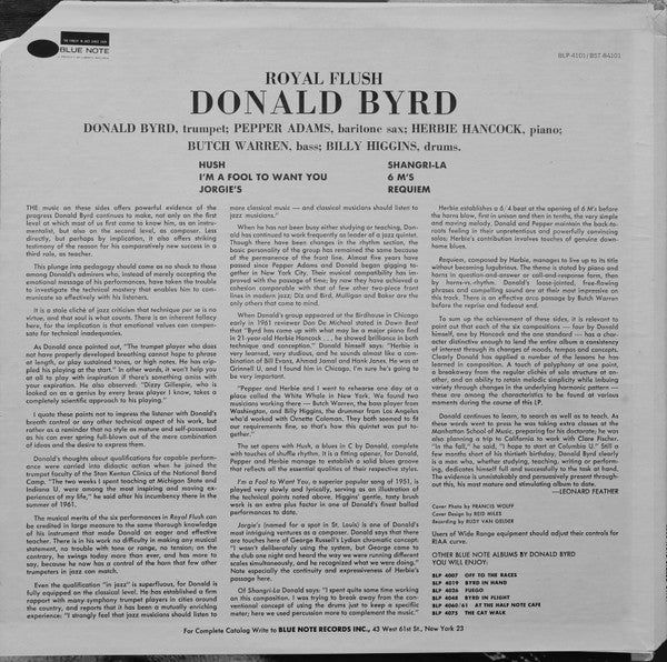 Donald Byrd ~ Royal Flush (Vinyl) - Djungel & Jazz
