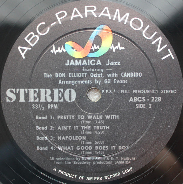 The Don Elliott Octet Featuring Candido ~ Jamaica Jazz (Vinyl) - Djungel & Jazz