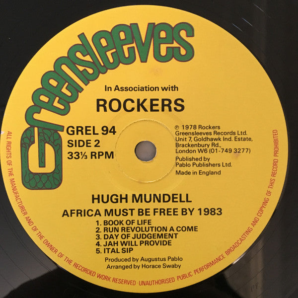 Hugh Mundell : Africa Must Be Free By 1983 (LP, Album, RE)