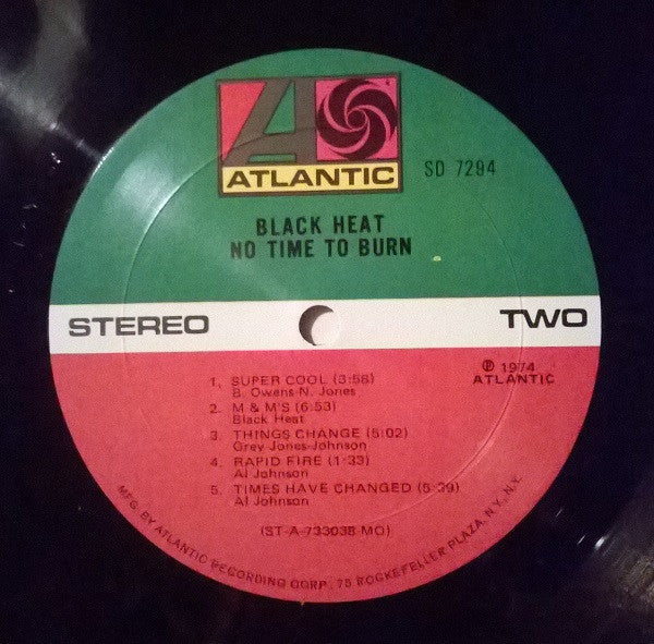 Black Heat : No Time To Burn (LP, Album, MO )