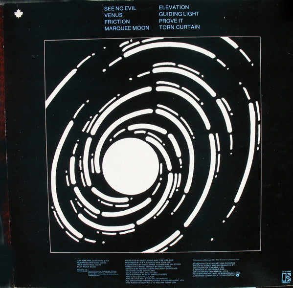 Television : Marquee Moon (LP, Album, RE, RP, Red)