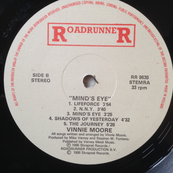 Vinnie Moore ~ Mind's Eye (Vinyl) - Djungel & Jazz