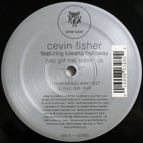 Cevin Fisher Featuring Loleatta Holloway ~ (You Got Me) Burnin' Up (Vinyl) - Djungel & Jazz