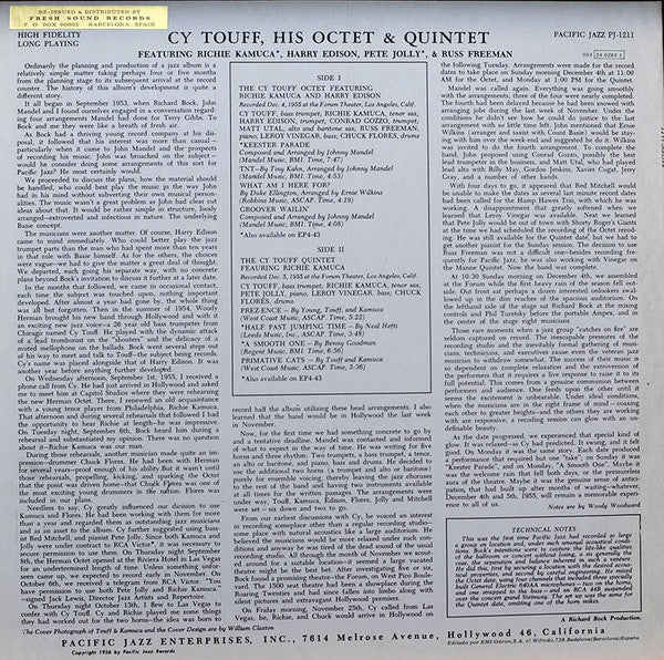 Cy Touff ~ His Octet & Quintet (Vinyl) - Djungel & Jazz