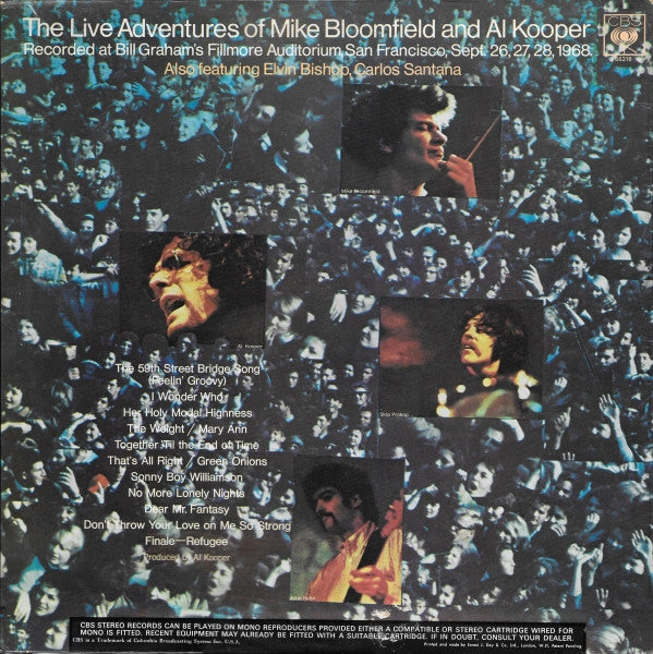 Mike Bloomfield And Al Kooper ~ The Live Adventures Of Mike Bloomfield And Al Kooper (Vinyl) - Djungel & Jazz