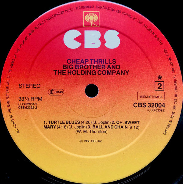 Big Brother & The Holding Company ~ Cheap Thrills (Vinyl) - Djungel & Jazz
