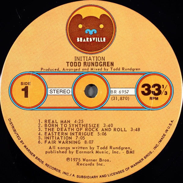 Todd Rundgren ~ Initiation (Vinyl) - Djungel & Jazz