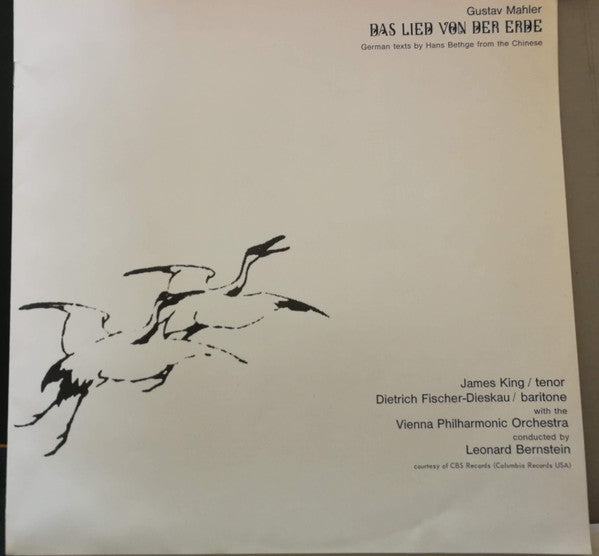 Gustav Mahler - James King , Dietrich Fischer-Dieskau, Wiener Philharmoniker, Leonard Bernstein ~ Das Lied Von Der Erde (Vinyl) - Djungel & Jazz