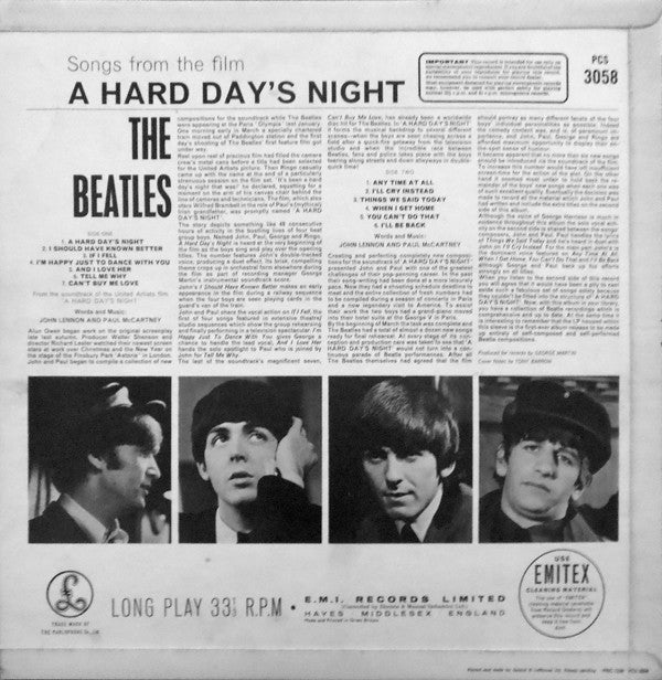 The Beatles ~ A Hard Day's Night (Vinyl) - Djungel & Jazz