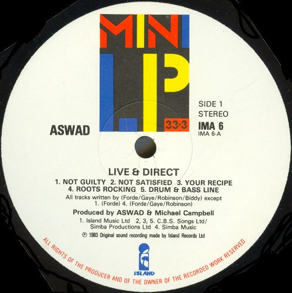 Aswad ~ Live And Direct (Vinyl) - Djungel & Jazz