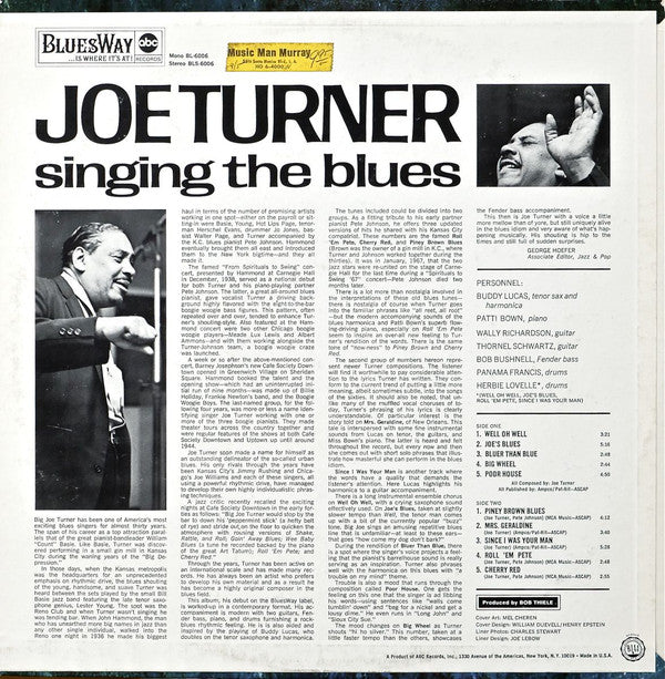 Big Joe Turner ~ Singing The Blues (Vinyl) - Djungel & Jazz