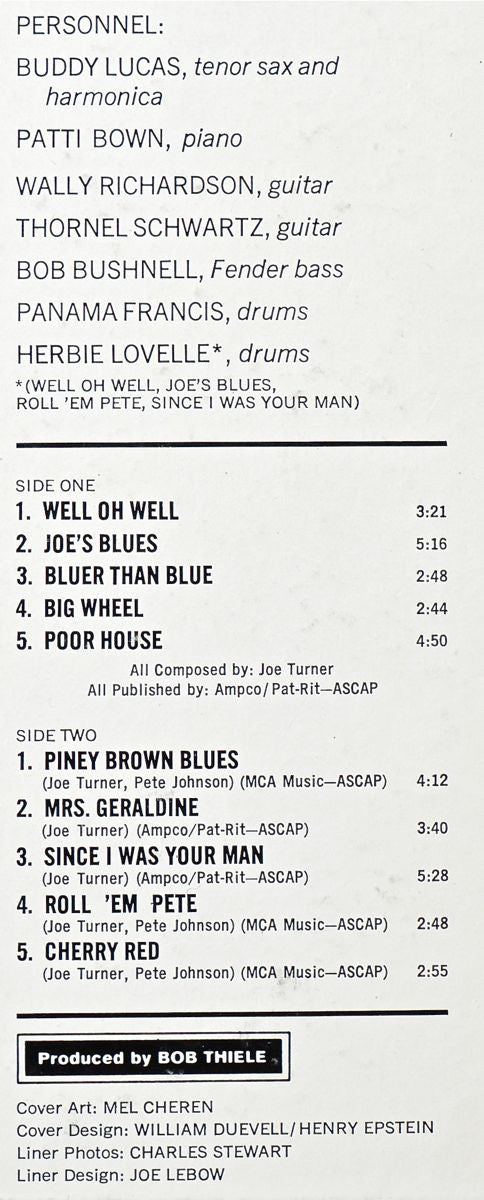 Big Joe Turner ~ Singing The Blues (Vinyl) - Djungel & Jazz
