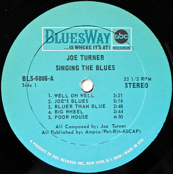 Big Joe Turner ~ Singing The Blues (Vinyl) - Djungel & Jazz