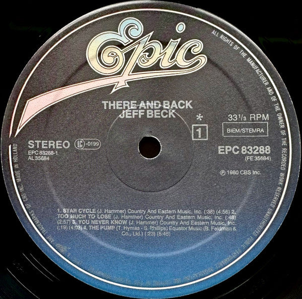 Jeff Beck ~ There & Back (Vinyl) - Djungel & Jazz