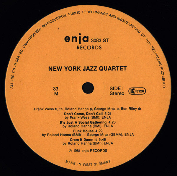 New York Jazz Quartet ~ Oasis (Vinyl) - Djungel & Jazz