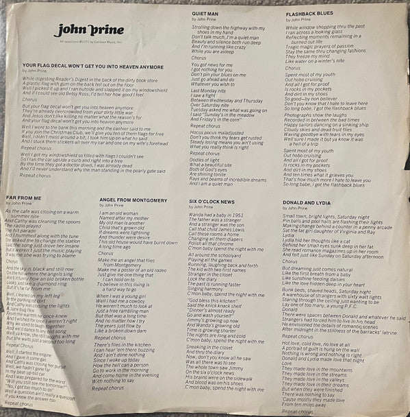 John Prine ~ John Prine (Vinyl) - Djungel & Jazz