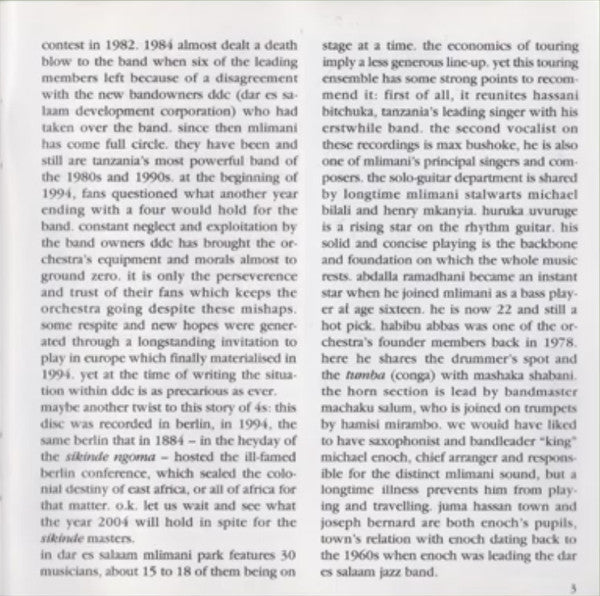 Mlimani Park Orchestra ~ Sungi (Vinyl) - Djungel & Jazz