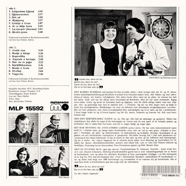 Henning Og Ann-Cathrin Larsen ~ Hâ-Driv-Jemm - Folkemusik fra Bornholm (Vinyl) - Djungel & Jazz