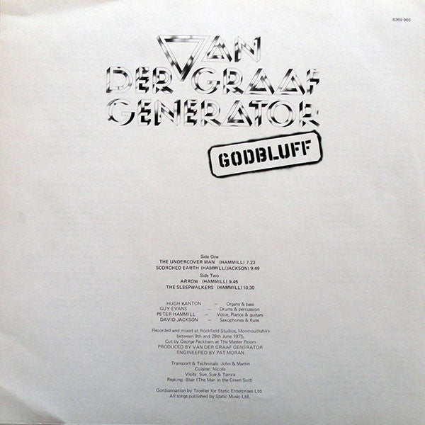 Van Der Graaf Generator ~ Godbluff (Vinyl) - Djungel & Jazz
