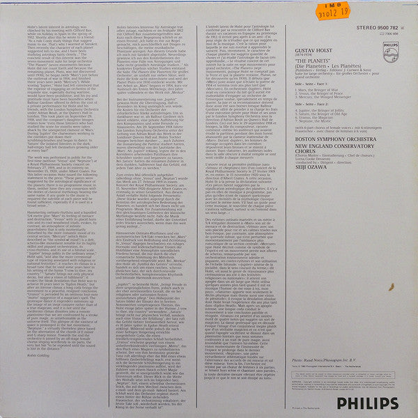 Holst - Boston Symphony Orchestra, Seiji Ozawa ~ The Planets (Vinyl) - Djungel & Jazz