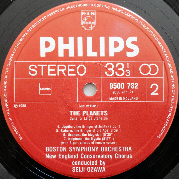 Holst - Boston Symphony Orchestra, Seiji Ozawa ~ The Planets (Vinyl) - Djungel & Jazz