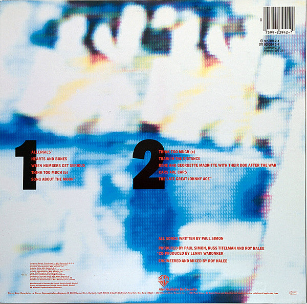 Paul Simon ~ Hearts And Bones (Vinyl) - Djungel & Jazz