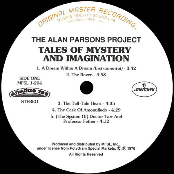 The Alan Parsons Project ~ Tales Of Mystery And Imagination (Vinyl) - Djungel & Jazz