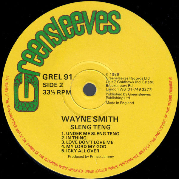 Wayne Smith : Sleng Teng (LP, Album)