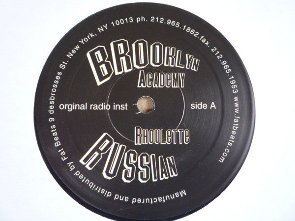 Brooklyn Academy : Russian Rhoulette / Pana De Que (12")