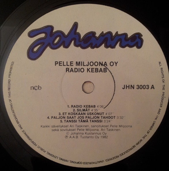 Pelle Miljoona Oy : Radio Kebab (LP, Album)