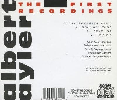 Albert Ayler ~ The First Recordings (Vinyl) - Djungel & Jazz