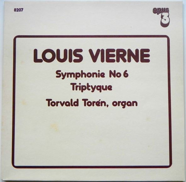 Louis Vierne, Torvald Torén ~ Symphonie No 6 - Triptyque (Vinyl) - Djungel & Jazz