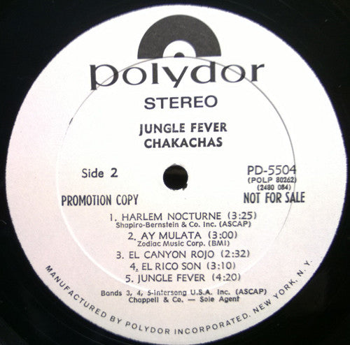Chakachas ~ Jungle Fever (Vinyl) - Djungel & Jazz