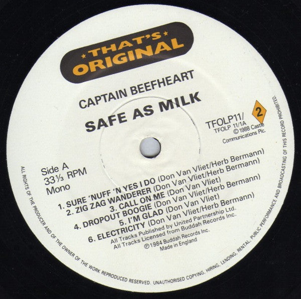 Captain Beefheart And The Magic Band ~ Safe As Milk / Mirror Man (Vinyl) - Djungel & Jazz
