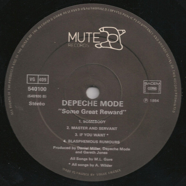 Depeche Mode ~ Some Great Reward (Vinyl) - Djungel & Jazz