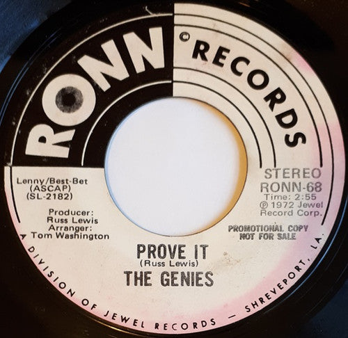 The Genies  ~ Prove It / Know What To Do When You Get It (Vinyl) - Djungel & Jazz