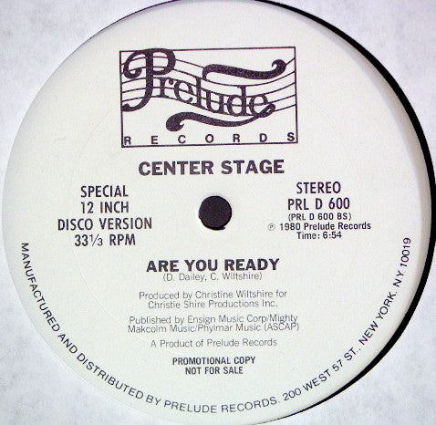 Center Stage : Never (12", Promo)