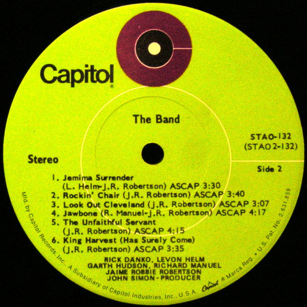 The Band : The Band (LP, Album, Scr)